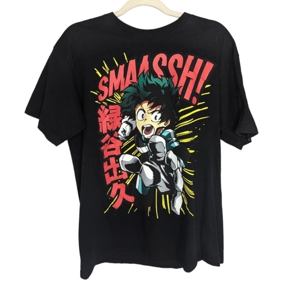 Anime Funimation My Hero Academia Midoriya Deku Smash T-shirt Mens L - Picture 1 of 3
